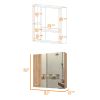 Kenya Medicine Cabinet, Mirror, Double Door, Four Interior Shelves