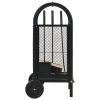 Firewood Cart Black 11.8"x13.8"x31.9" Steel