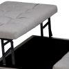 Harrison - Coffee Table Storage Ottoman - Dove Grey
