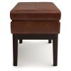 Carlson - Small Ottoman Bench - Distressed Saddle Brown