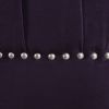 Dawn Tufted Round Ottoman Nailhead Accents, Purple Velvet