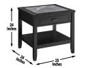 Garvine - 3 Piece Occasional Table Set - Black & Gray