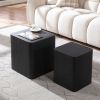 Upgrade MDF Nesting table side table coffee table end table for living room,office,bedroom ,Black Oak set of 2