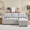 MH 78.75" Reclining Sofa, Pull-Out Sofa Bed with USB and tape-c charging ports