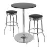 Summit 3-Pc Pub Table Set; 28" Table and 2 Stools
