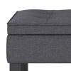 Cosmopolitan - Storage Ottoman Bench with Open Bottom - Slate Grey