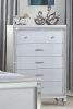 Mirror Framed Chest Made With Wood in Silver Color