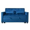 Convertible Sofa Bed,3-in-1 Pull Out Couch Bed with Reclining Backrest and Pillows,Sofa Bed Chair Full Convertible Sleeper Loveseat for Living Room