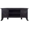 TV Stand Light Black Coffee 39.4"x15.7"x17.7" Solid Wood Mahogany