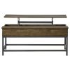Brown Oak and Sandy Black Lift Top Coffee Table