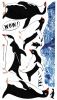 Jump! Penguin - Hemu Wall Decals Stickers Appliques Home Decor 12.6 BY 23.6 Inches