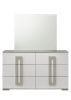 Olivia Contemporary Style Mirror Made with Wood in White