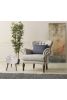 Flora Ottoman 106 Ivory Silver Pattern