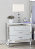 Sterling Mirror Framed Nightstand Made with Wood in Silver
