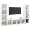 TV Cabinets 3 pcs High Gloss White 56.1"x13.8"x14.4" Engineered Wood