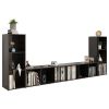 TV Cabinets 4 pcs High Gloss Black 42.1"x13.8"x14.6" Engineered Wood