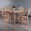 Ravenna 5-Pc Dining Table with Windsor Chairs; Natural