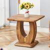 Modern Minimalist Wood Texture Sticker-Patterned MDF Square Coffee Table. Add a quiet and cozy atmosphere to your home.Wood color,MDF coffee table