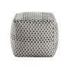 Square Pouf Jacquard Fabric Upholstery Modern Ottoman, Footstool, Non-Slip Floor Pouf, Bean Bag Chair, 1pc Sitting Pouf