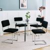 Modern minimalist ROUND glass dining table, transparent glass tabletop and chrome metal legs, suitable for kitchens, restaurants