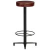 Bar Stools 2 pcs 30" Real Leather