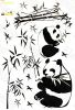 Panda And Bamboo - Wall Decals Stickers Appliques Home Dcor
