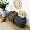 Storage Ottoman Bench, Upholstered End of Bed Ottoman Bench with Storage and Seating, Large Blanket Storage Bench for Foot Rest in Bedroom