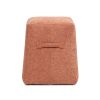 Clyde 14" Tapered Square Upholstered Ottoman, Spice Orange