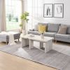 47.24*23.62 inch and 35.43*31.49 inch Rectangle Wood Detachable Coffee Table, Single L Shape Farmhouse Coffee Table for Dining Room, Garden, white