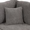 108.6" U-shaped Sectional Sofa Pull out Sofa Bed with Two USB Ports, Two Power Sockets, Three Back Pillows and a Storage Chaise for Living Room