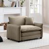 Comfortable Single Deep Seat Sofa With One Pillow, Suitable for Living Room and Bedroom, Club Multiple Occasions,Came Corduroy