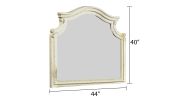 Noble Traditional Style Mirror Made with Wood in Antique Beige