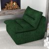 Lazy Floor Sofa ,Modern Armless Floor Lounge Chair, Comfy Accent Bean Bag Couch, Single Corner Chair Sofa for Living Room Bedroom Salon Office-green