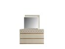 Delfano Modern Style Mirror Made with Wood in Beige
