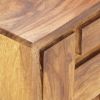 TV Cabinet 51.2"x11.8"x17.7" Solid Sheesham Wood
