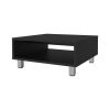 Black Coffee Table with Open Storage