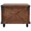Coffee Table Solid Fir Wood 35.8"x20.1"x15" Brown