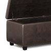 Hamilton - Storage Ottoman - Distressed Brown