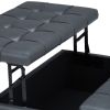 Harrison - Coffee Table Storage Ottoman - Stone Grey