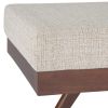 Chanelle - Mid Century Ottoman Bench - Platinum