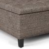 Harrison - Coffee Table Storage Ottoman - Mink Brown