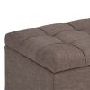 Sienna - Storage Ottoman Bench - Fawn Brown