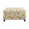 Wallace & Bay Foria Yellow Floral Storage Ottoman