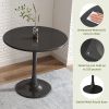 Modern Round Dining Table, ∅31.5'' Kitchen Dining Room Furniture, Coffee Table, Leisure Table, Living Room Table, Black, Thanksgiving, Black Friday
