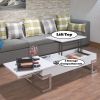 Calmam White High Gloss & Chrome Finish Coffee Table w/ Lift Top
