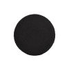 Fuji 15" Mushroom Footstool Ottoman, Ebony Black Boucle