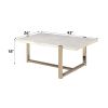 Feit Faux Marble Top & Champagne Finish Coffee Table