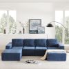 [VIDEO provided][New]110*72" Modular U Shaped Sectional Sofa,Luxury Chenille Floor Couch Set,Upholstered Indoor Furniture