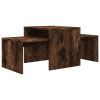Coffee Table Set Smoked Oak 39.4"x18.9"x15.7" Engineered Wood