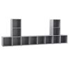 5 Piece TV Cabinet Set Concrete Gray Engineered Wood